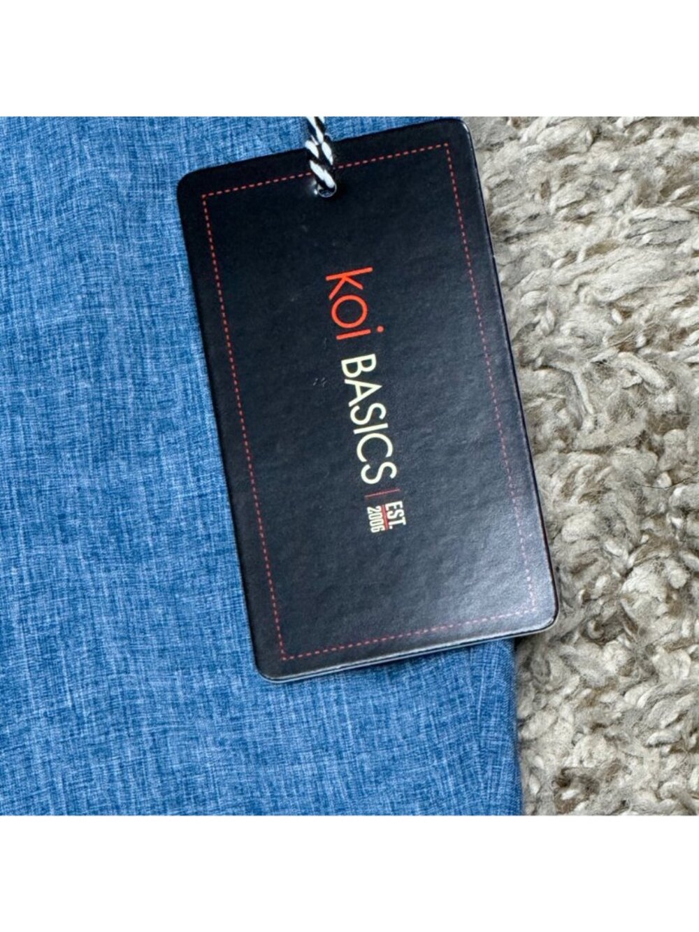 Koi Basics XL Blue Drawstring Elastic Waist Nursing Scrub Pants Pockets NEW - Picture 2 of 14